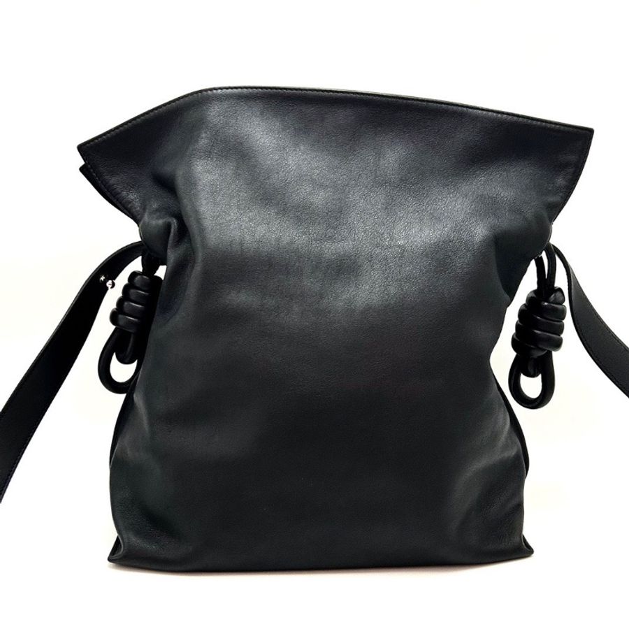 LOEWE黑色Flamenco 福袋肩背斜背包31*36*14 98新配件塵袋-6