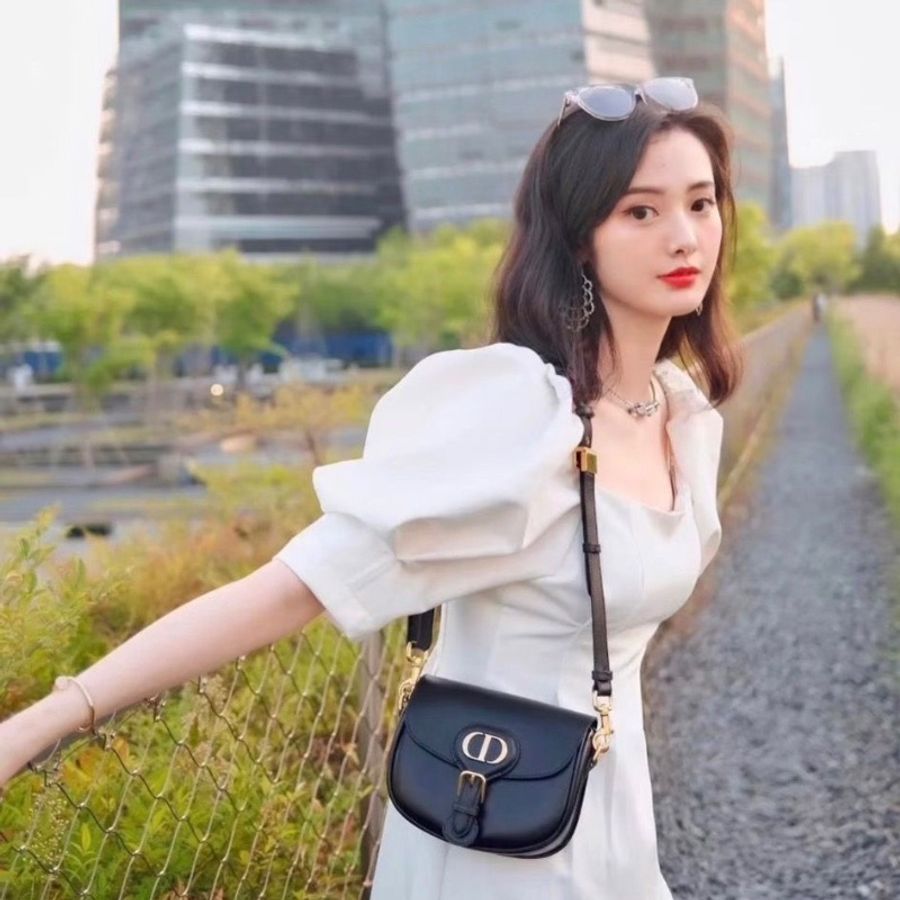 Dior bobby 黑金 全皮小號 馬鞍包️ 18*14*5 9新 配件塵袋-0