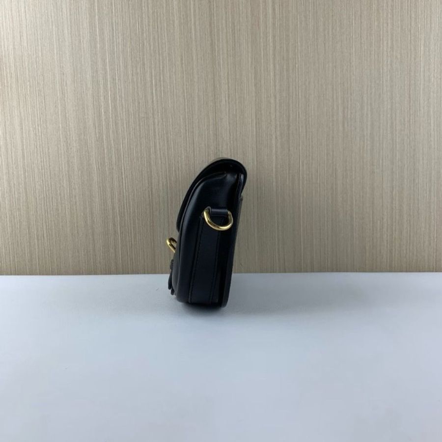 Dior bobby 黑金 全皮小號 馬鞍包️ 18*14*5 9新 配件塵袋-3