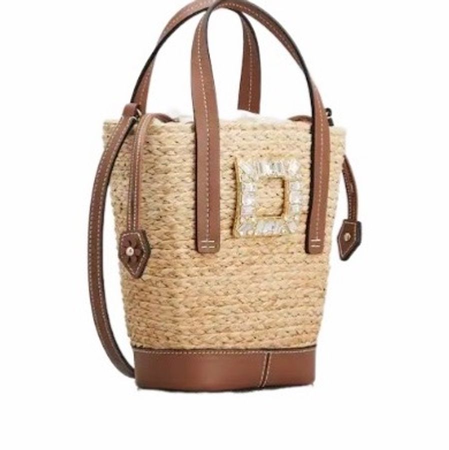 Roger Vivier 女士 草編單肩包均碼碼16cm*6.5cm*17cm-1