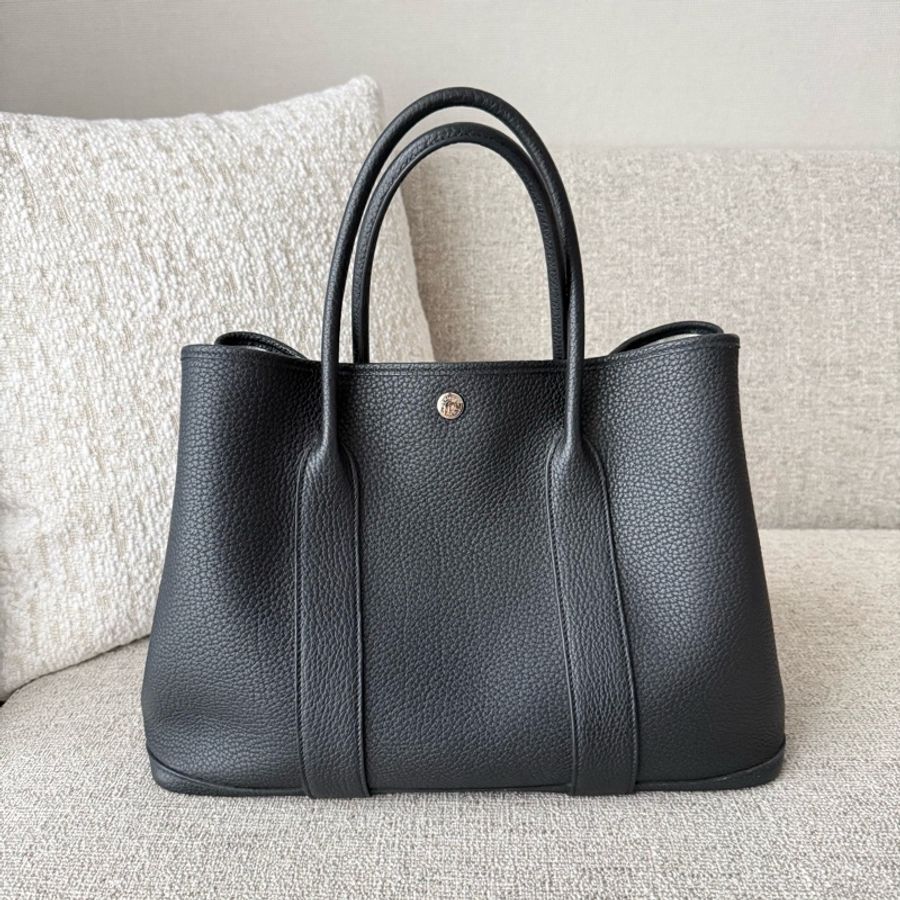 Hermes Garden Party 36cm 黑色 花園包 Z刻-0