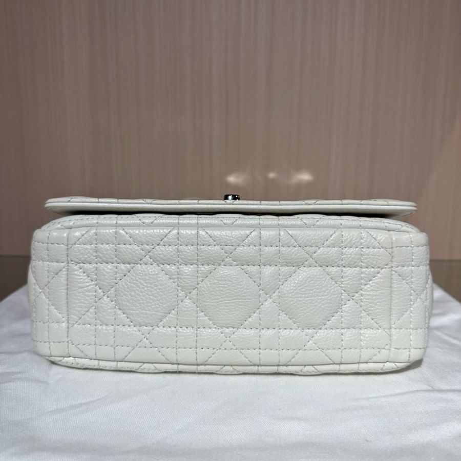 DIOR迪奧 Caro 藤格紋小牛皮 斜挎單肩包 白色-4