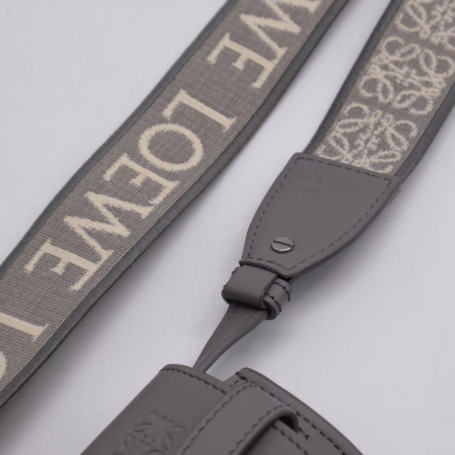 LOEWE Gate dual馬鞍包 - mini灰-5