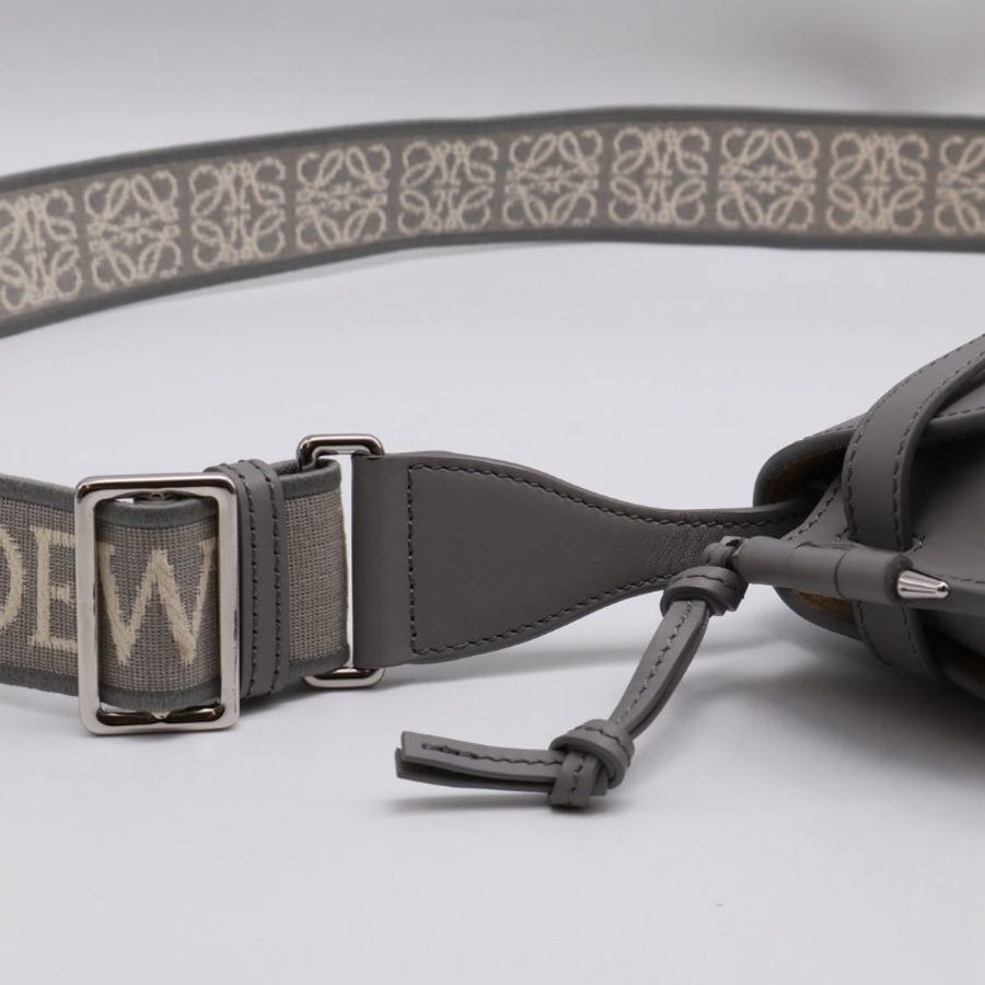 LOEWE Gate dual馬鞍包 - mini灰-6