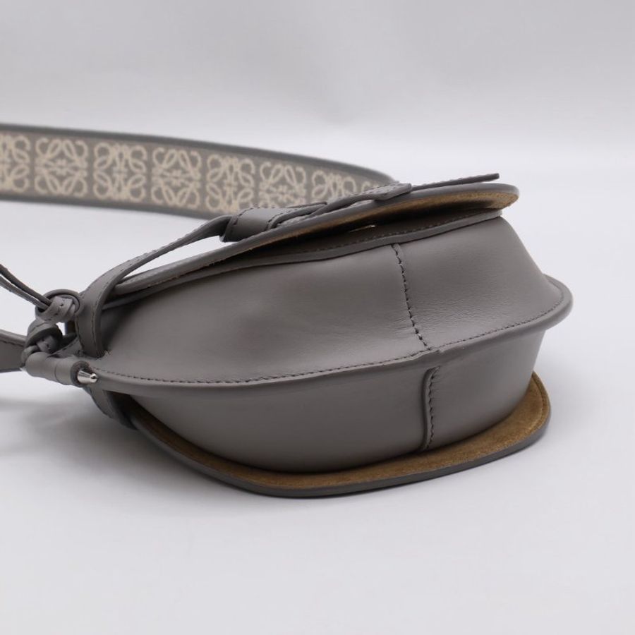 LOEWE Gate dual馬鞍包 - mini灰-9