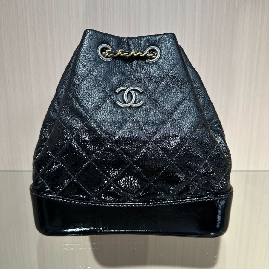 CHANEL香奈兒 鴛鴦鏈條 菱格牛皮 背包雙肩包 小號 漸變色-0