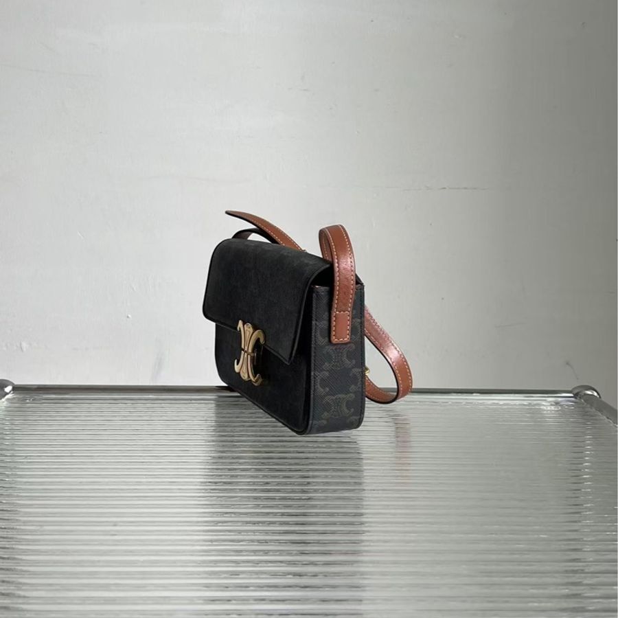 CELINE / 賽琳凱旋門老花腋下包，經典Triomphe系列 牛皮材質，尺寸：20*12*4cm-3
