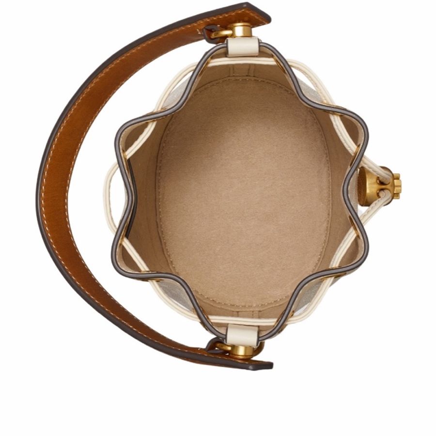 Tory Burch 女士 T MONOGRAM 提花迷你水桶包均碼碼常規、14cm*11cm*18cm-3