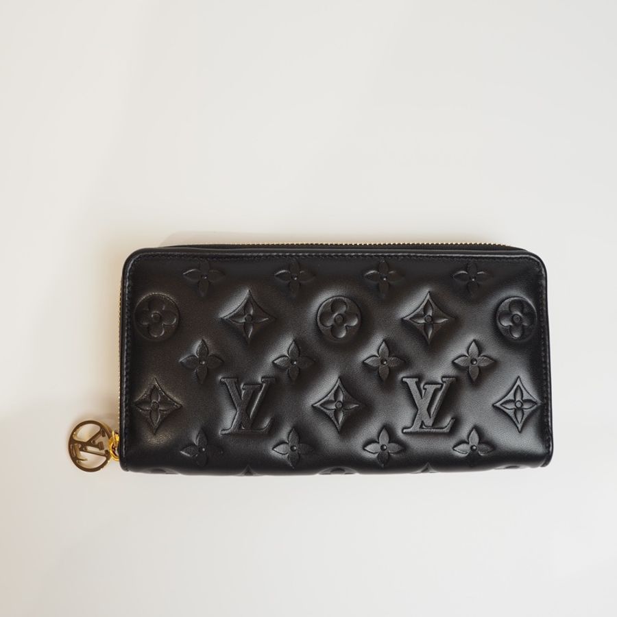 Louis Vuitton 小羊皮老花壓紋長夾-6