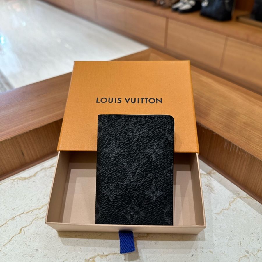#全網最低價 Louis Vuitton Vertical 老花翻蓋卡包 黑色-0