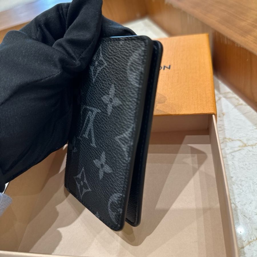 #全網最低價 Louis Vuitton Vertical 老花翻蓋卡包 黑色-8