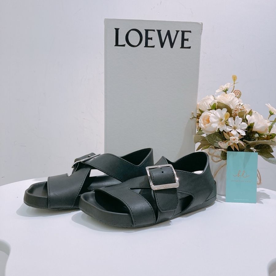TW4691 Loewe 羅威 涼鞋 Buckle Strap Flat Sandals-0