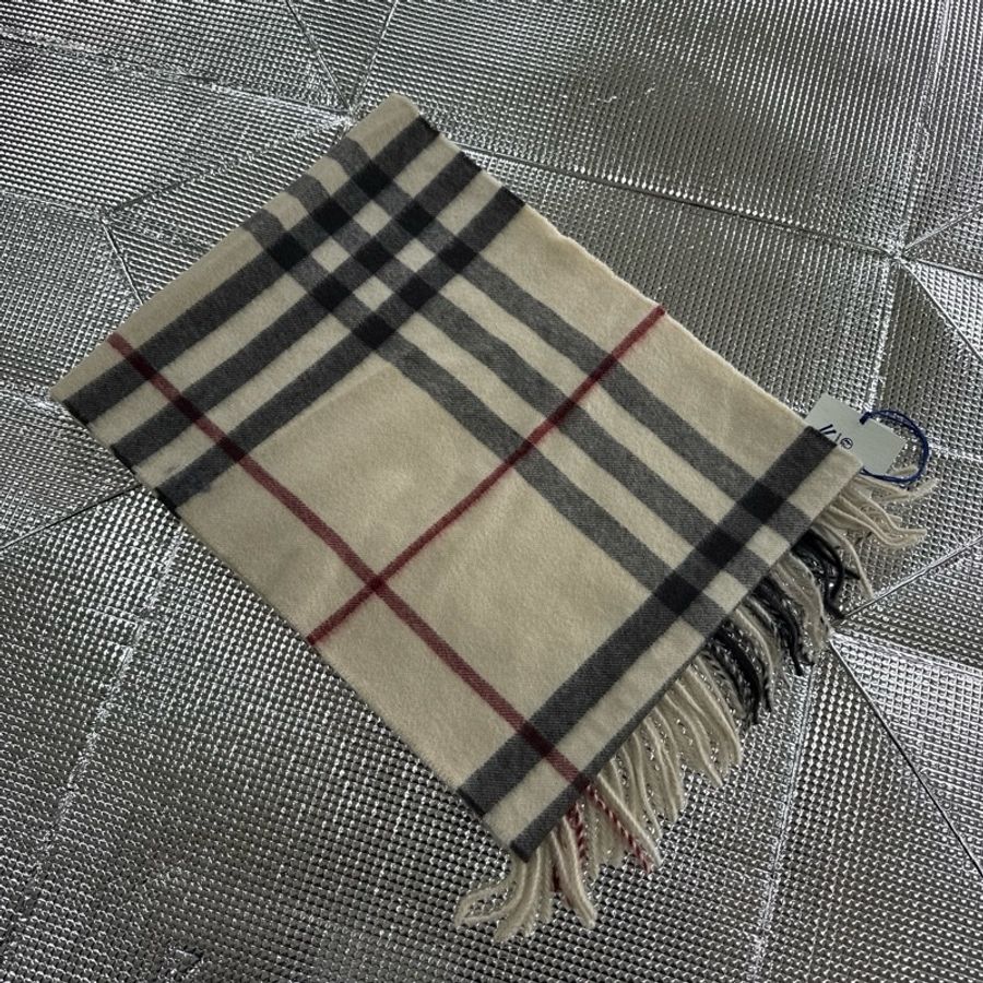 「員購特價」全新BURBERRY ［專櫃價19500］經典款 羊絨格紋圍巾 博柏利圍巾-1