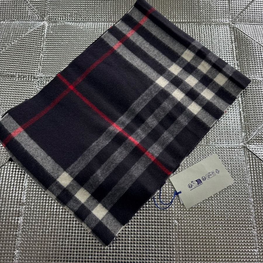 「員購特價」經典款全新BURBERRY ［專櫃價19500］羊絨格紋圍巾 博柏利克什米爾圍巾-9