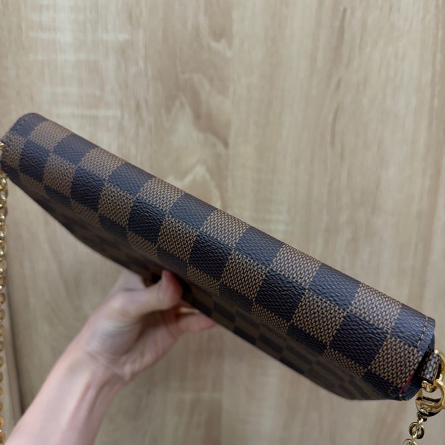 LV 咖格金釦三合一斜背鍊包N40492-7