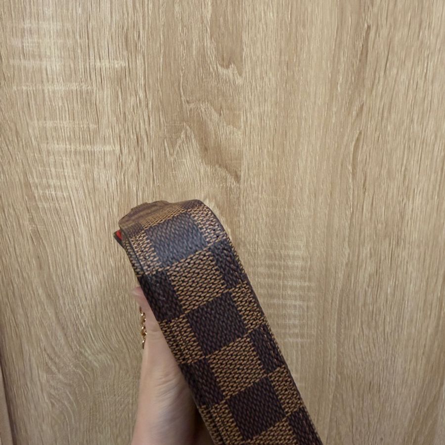 LV 咖格金釦三合一斜背鍊包N40492-9
