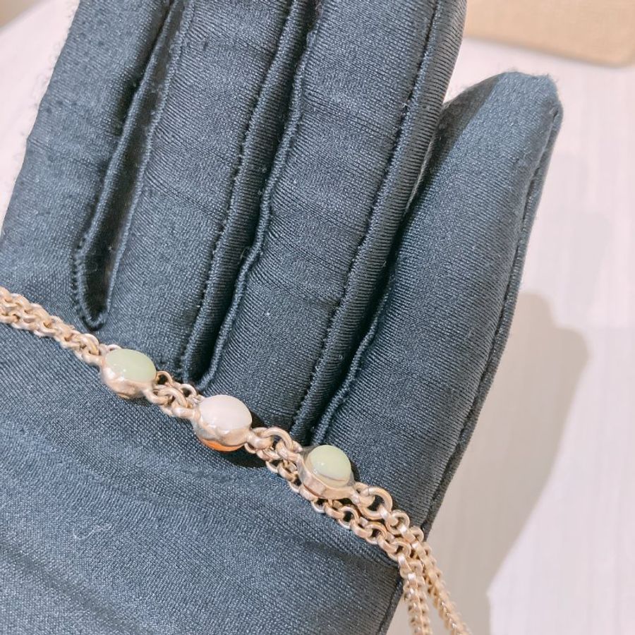 TK1929 香奈兒 花花珍珠 長頸鏈 CC logo And Flower Long Pearl Necklace Pearl x GHW-6