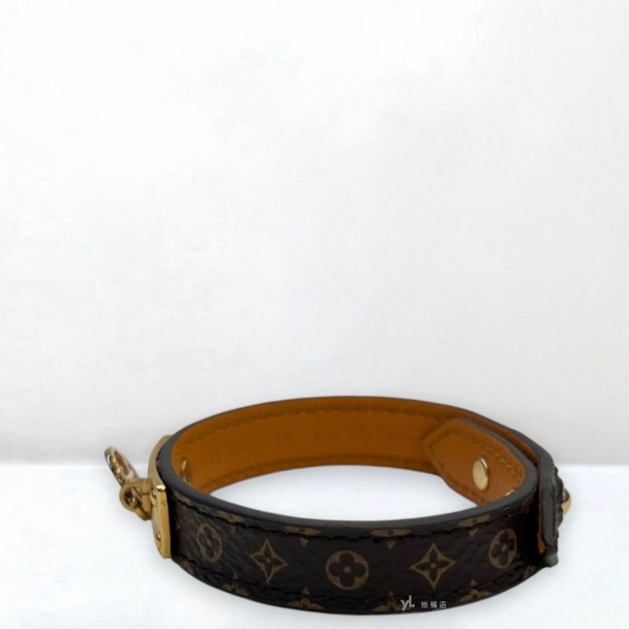 S5253-LV 金色LOGO原花皮革手環-4