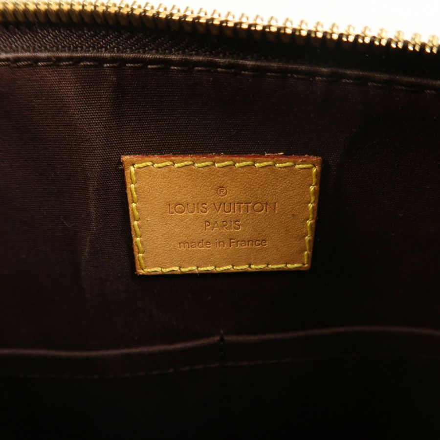 LOUIS VUITTON Monogram Vernis Alma PM金扣手挽袋-5
