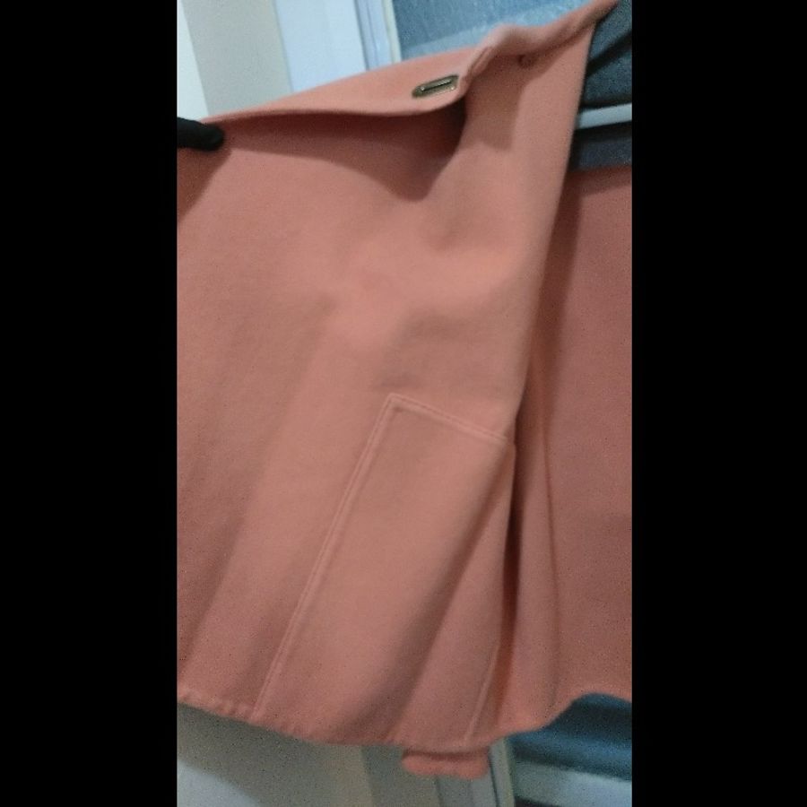 Hermes 粉膚色 cashmere 單釦外套-8