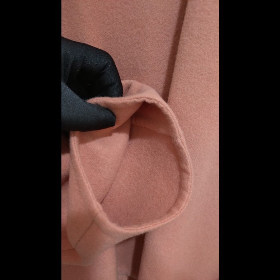 Hermes 粉膚色 cashmere 單釦外套-14