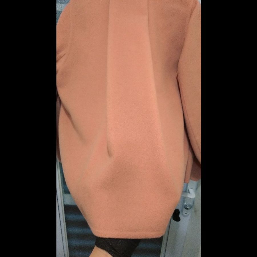 Hermes 粉膚色 cashmere 單釦外套-30