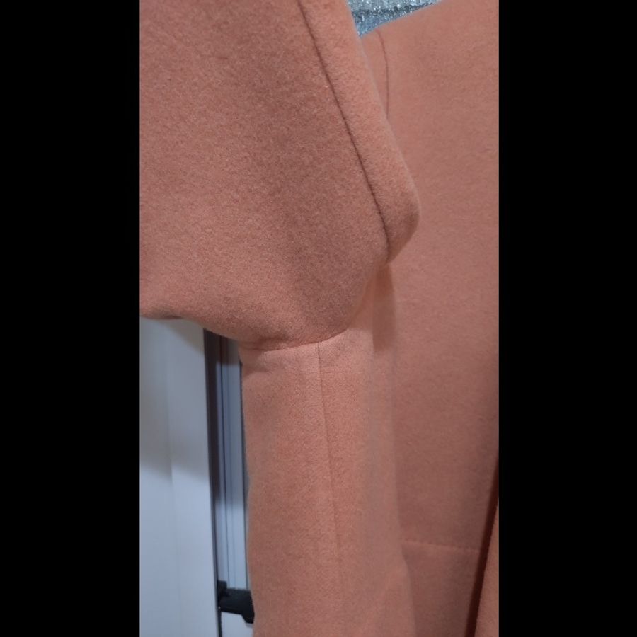 Hermes 粉膚色 cashmere 單釦外套-31
