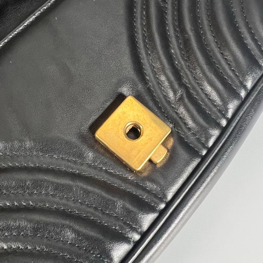 GUCCI 446744 黑Marmont掀蓋包 22CM-8