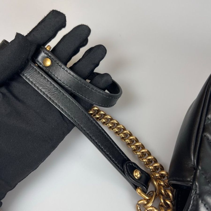 GUCCI 446744 黑Marmont掀蓋包 22CM-9