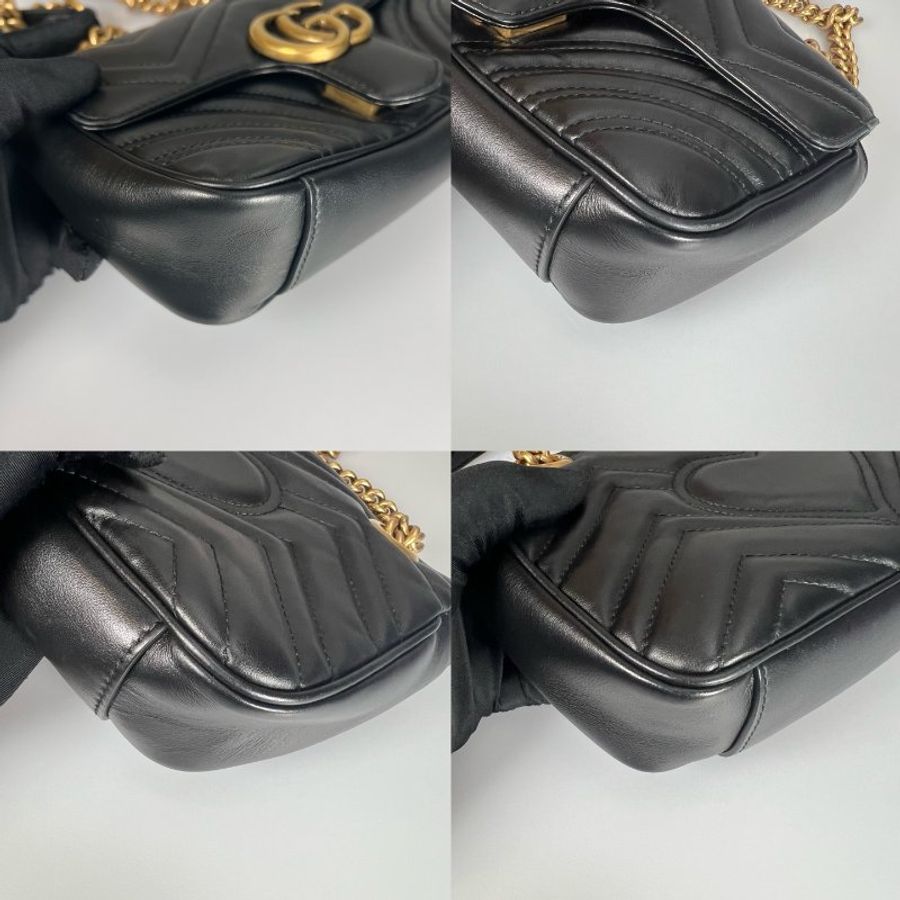 GUCCI 446744 黑Marmont掀蓋包 22CM-10