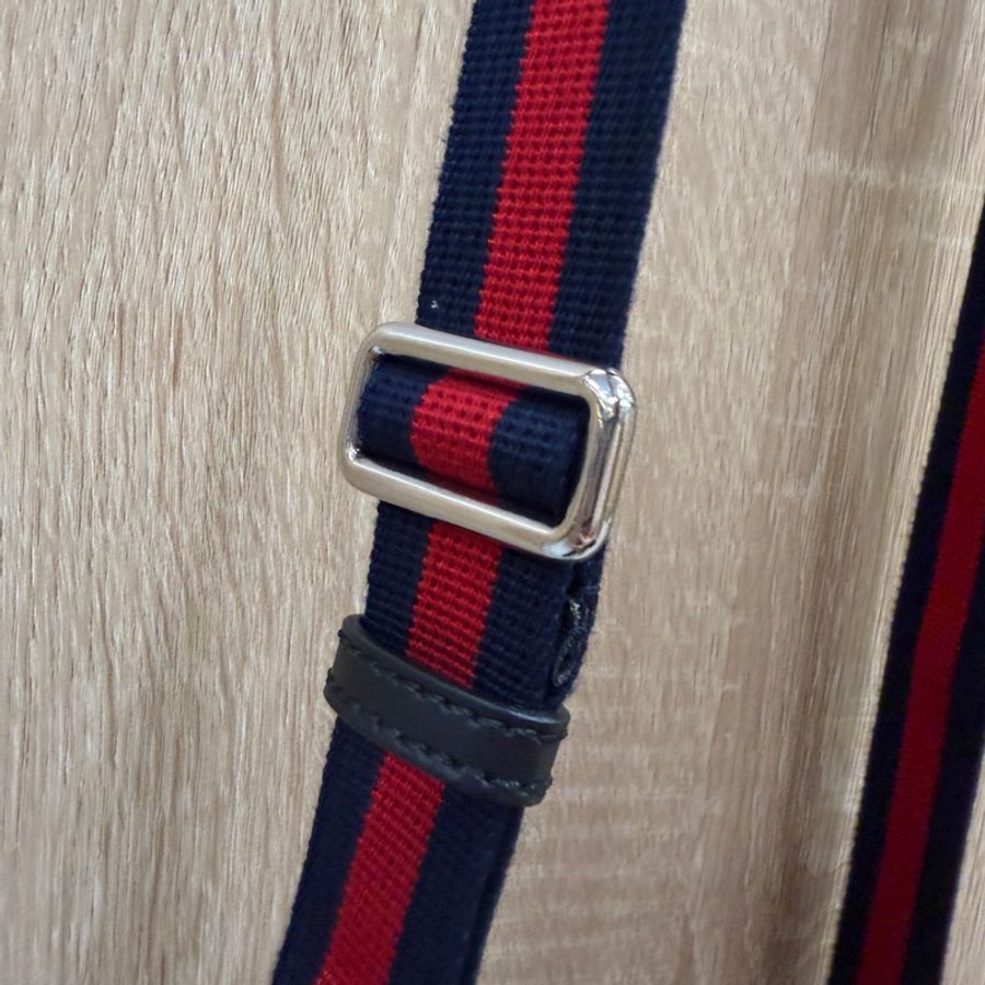 Gucci 黑灰PVC黑牛皮mini日字斜背包-12