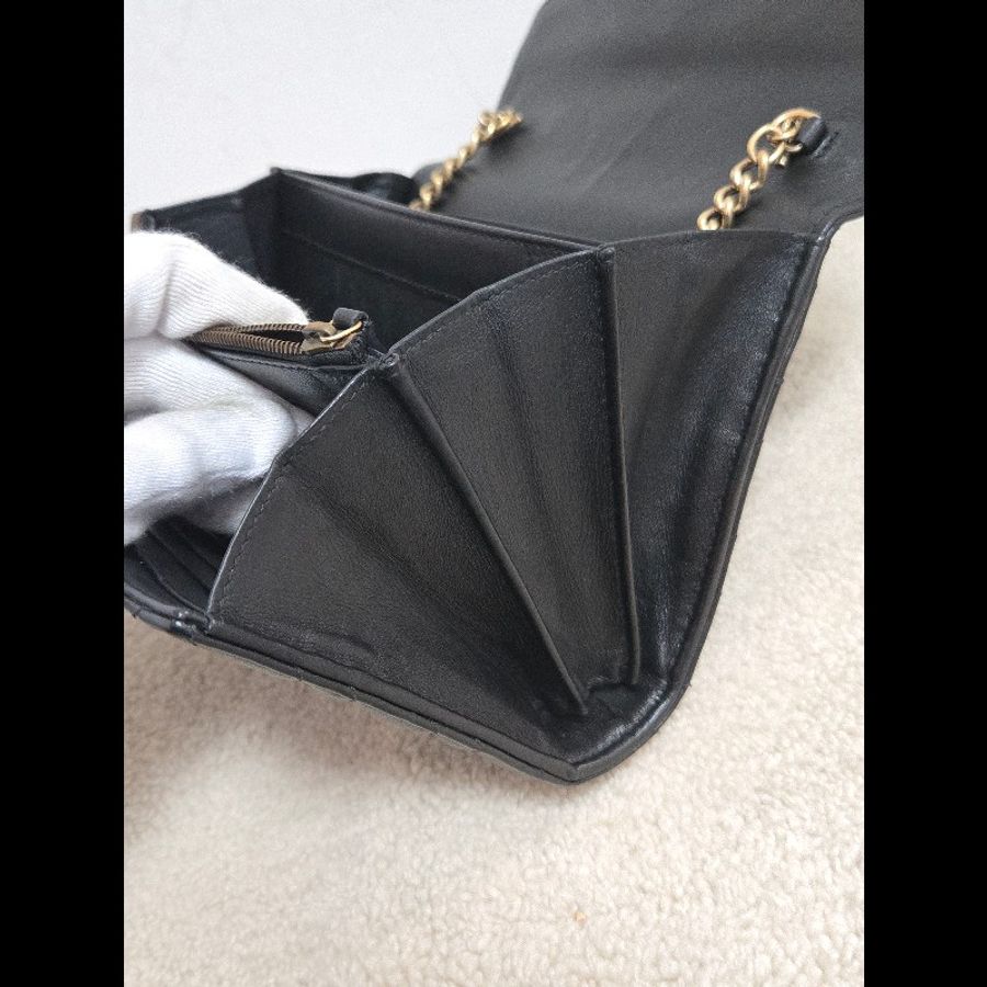Gucci GG Marmont 金色雙G logo 馬蒙 馬夢 黑金 WOC 信封包 鏈帶包 斜背包 經典山形紋-28