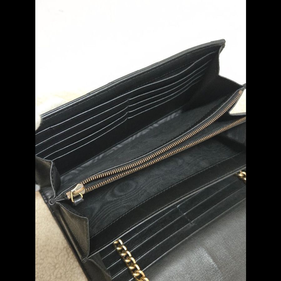 Gucci GG Marmont 金色雙G logo 馬蒙 馬夢 黑金 WOC 信封包 鏈帶包 斜背包 經典山形紋-36