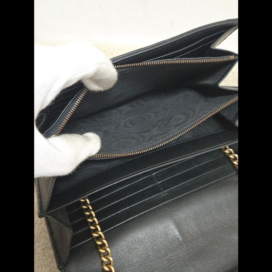 Gucci GG Marmont 金色雙G logo 馬蒙 馬夢 黑金 WOC 信封包 鏈帶包 斜背包 經典山形紋-37