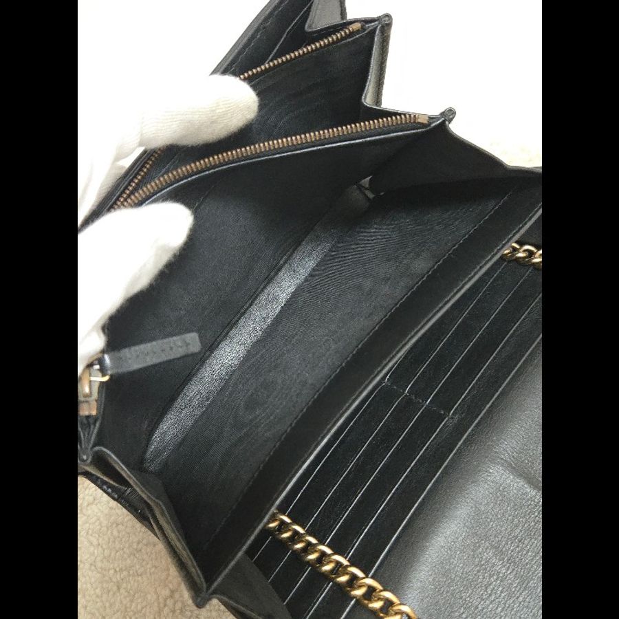 Gucci GG Marmont 金色雙G logo 馬蒙 馬夢 黑金 WOC 信封包 鏈帶包 斜背包 經典山形紋-39