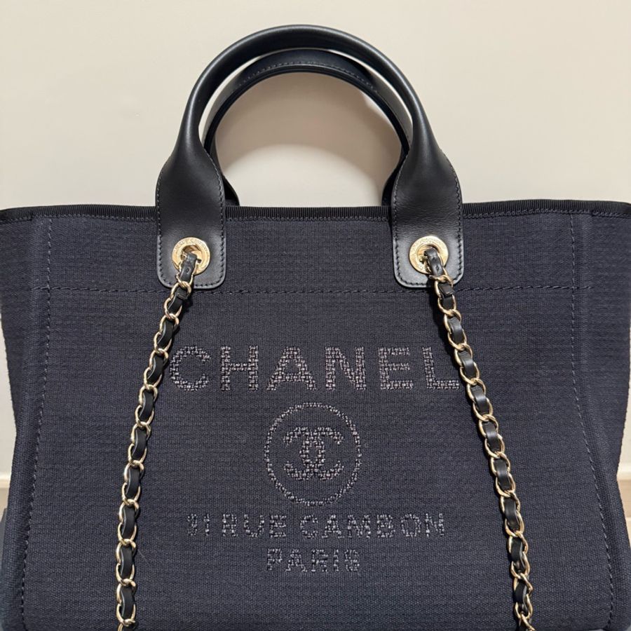 Chanel tote bag 31cm 帆布與金色調金屬 31cm-0