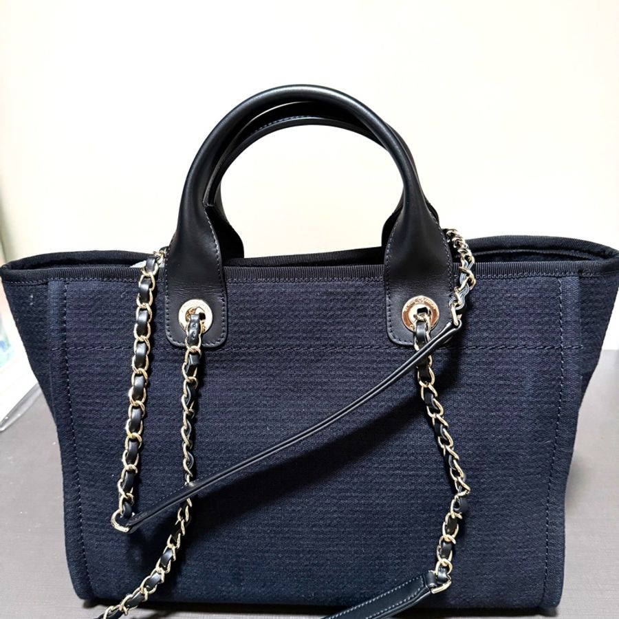 Chanel tote bag 31cm 帆布與金色調金屬 31cm-3
