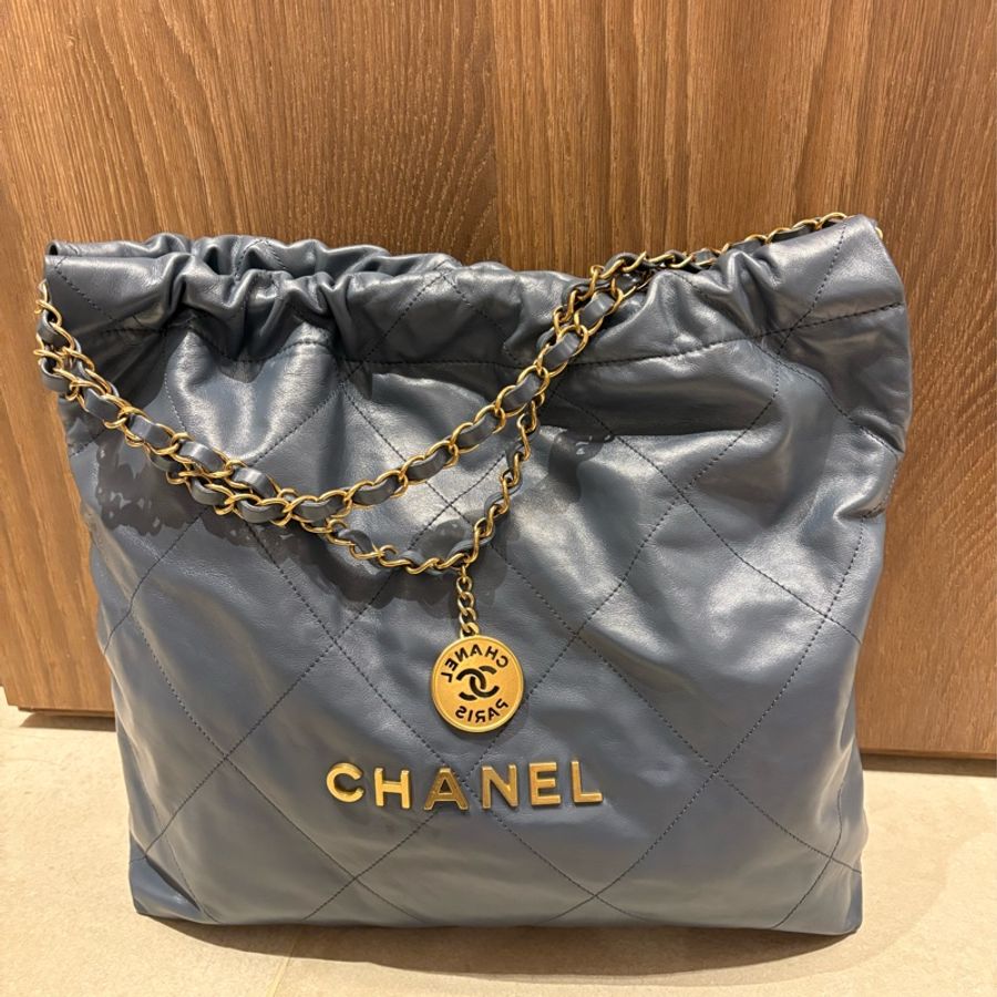 Chanel 22 香奈兒 中號 莫蘭迪藍-0