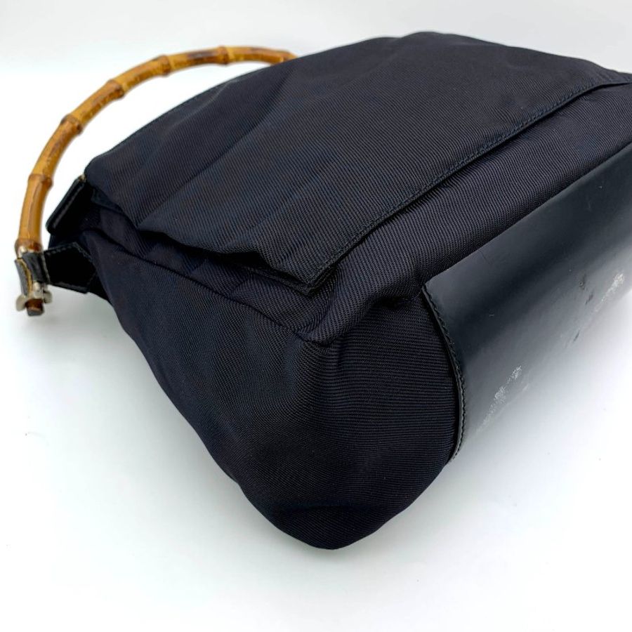 Gucci Black Bamboo 竹節帆布包,古馳,手提包,逛街包,單肩包,真品,正品,現貨,免運-14
