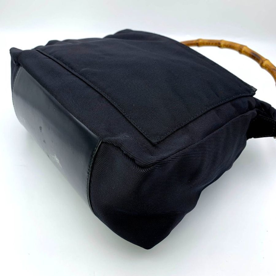 Gucci Black Bamboo 竹節帆布包,古馳,手提包,逛街包,單肩包,真品,正品,現貨,免運-15