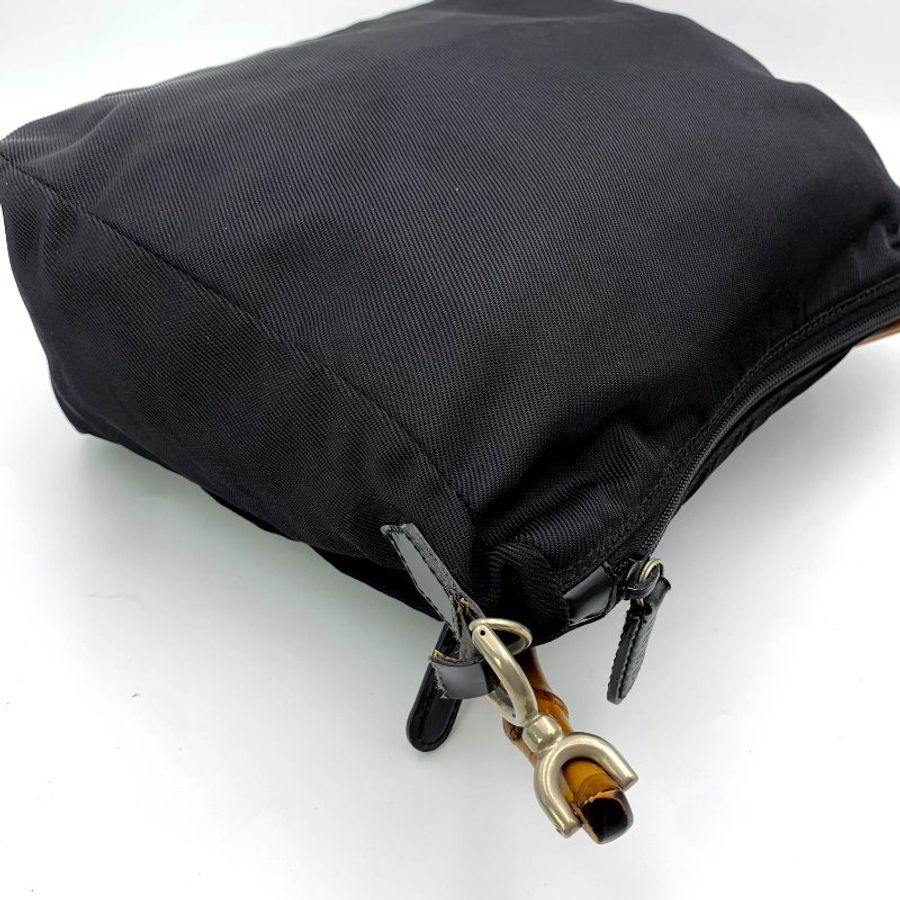 Gucci Black Bamboo 竹節帆布包,古馳,手提包,逛街包,單肩包,真品,正品,現貨,免運-20