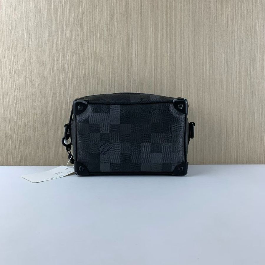 LV Soft Trunk 馬賽克黑盒子包 芯片款18.5*13 98新配件塵袋-4