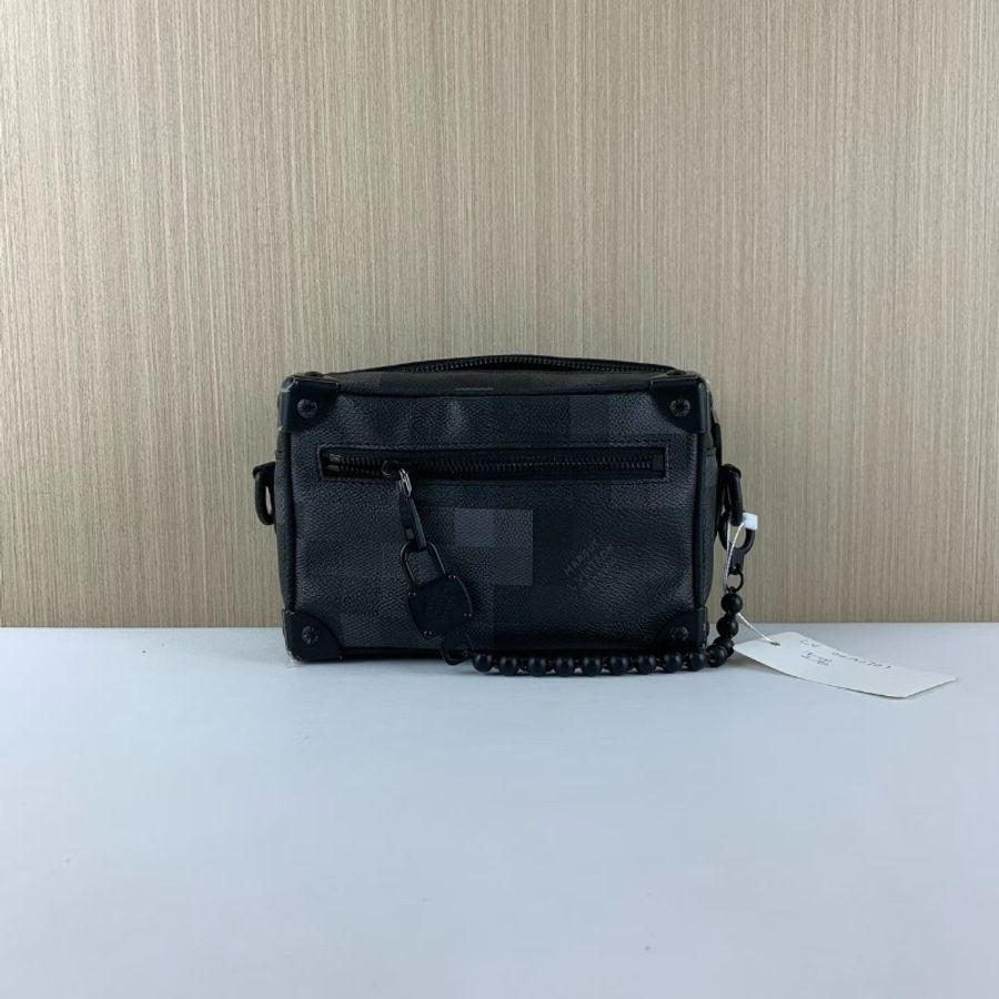 LV Soft Trunk 馬賽克黑盒子包 芯片款18.5*13 98新配件塵袋-7