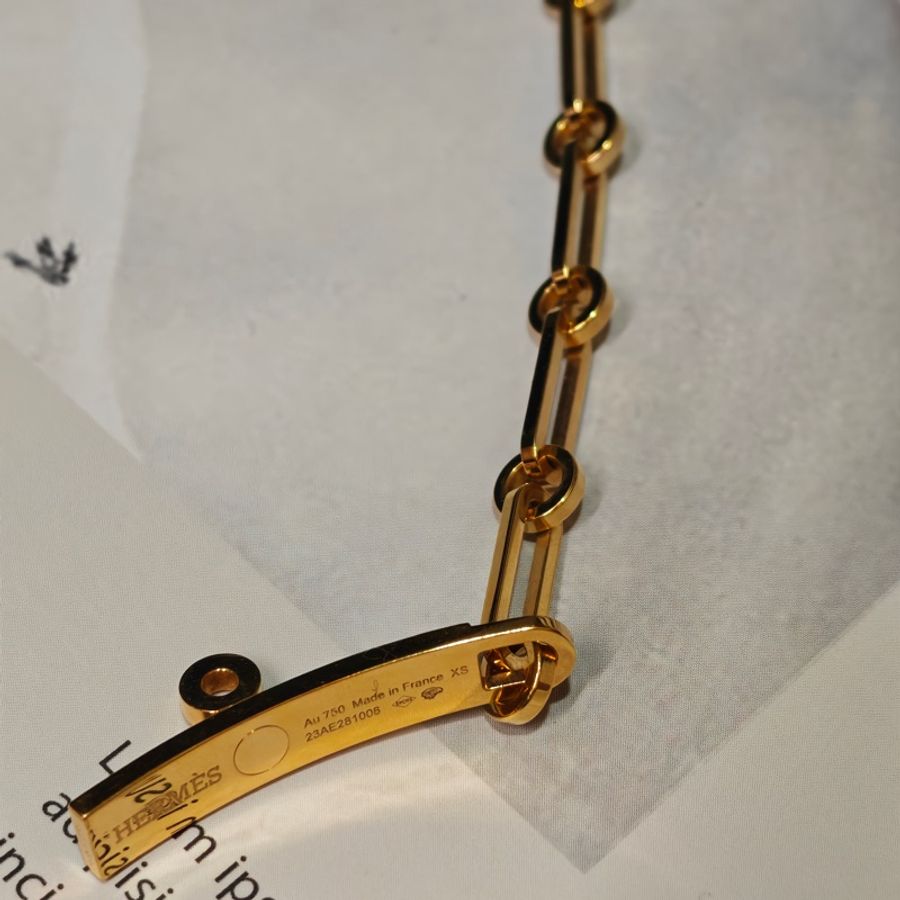 Hermes Kelly chain 半鑽手鏈 XS 有購證-21