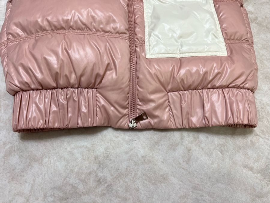 Moncler 粉色拼就杏色羽絨背心外套-3
