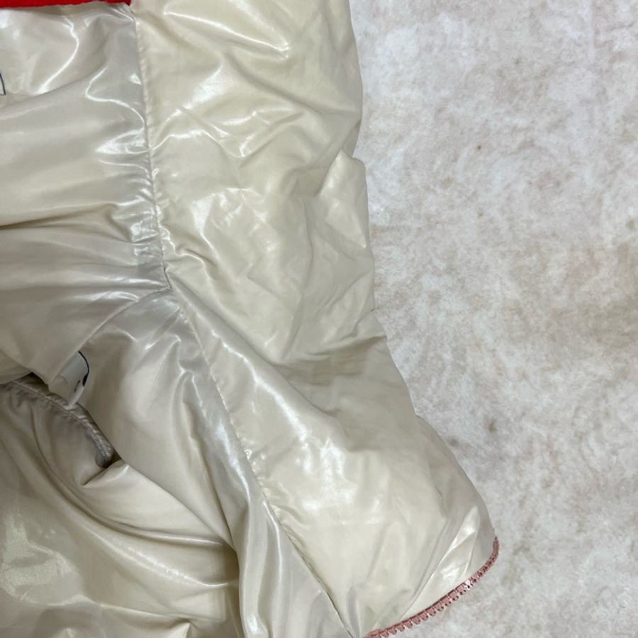 Moncler 粉色拼就杏色羽絨背心外套-10