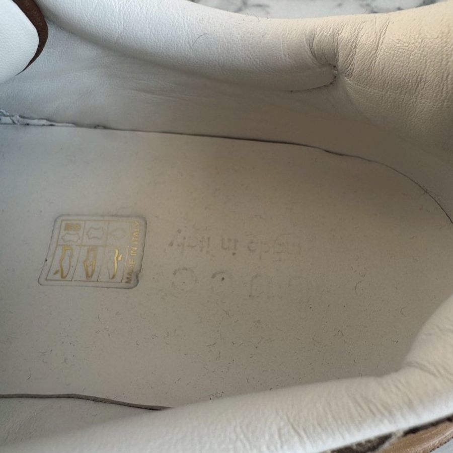 ✨送男生的精品 Gucci 焦糖色緹花休閒男鞋-7