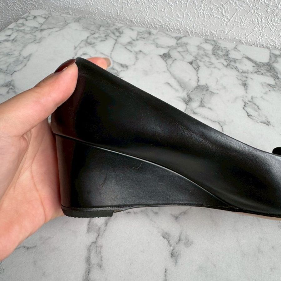 ✨櫃姐上班款 FERRAGAMO黑色厚底超穩高跟鞋-18
