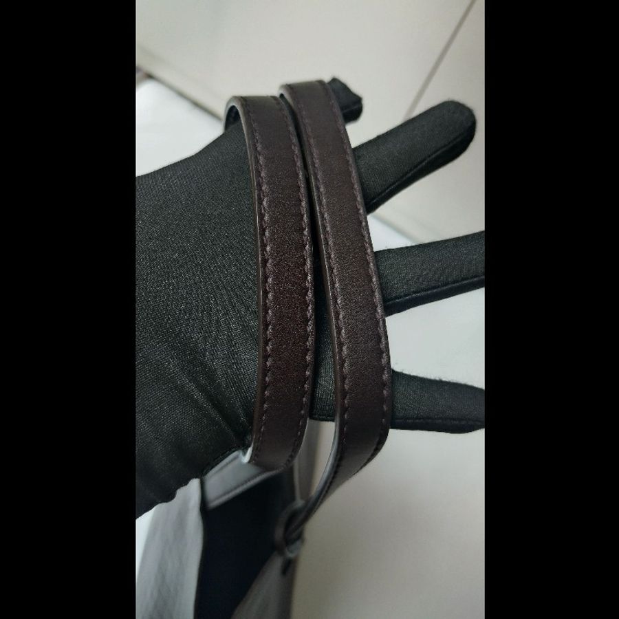 BV 深咖皮壓紋編織購物包 TOTE-22