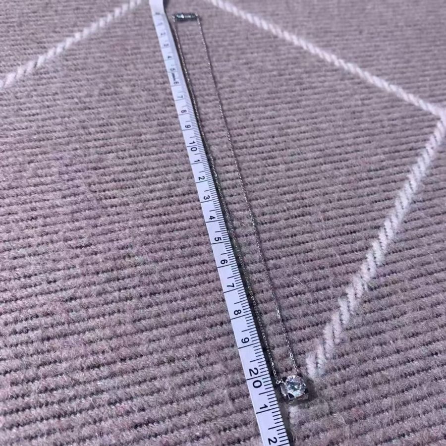 Cartier卡地亞 1 克拉牛頭石鑽石白金項鍊,主鑽 1.01 克拉,h 色,vvs1 淨度-4
